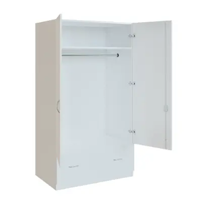 Q 24-100 skříň šatní, 2-dveřová, 1000x600x1800mm, bílá